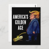 Amerikas goldenes Zeitalter Postkarte (Vorne/Hinten)