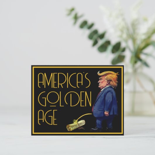 Amerikas goldenes Zeitalter Postkarte (Stehend Vorderseite)