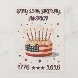 Amerikas große 250. Geburtstagseinladung Postkarte