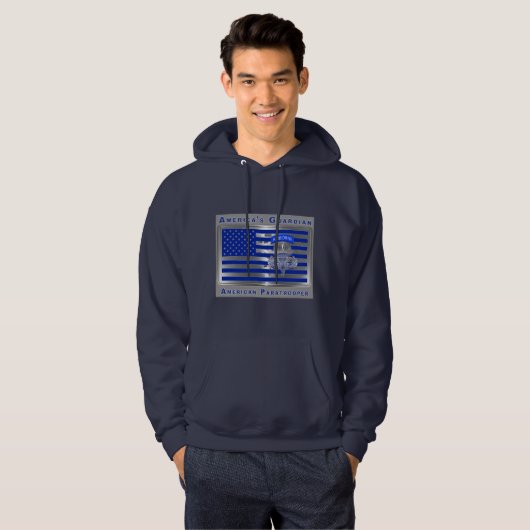 Amerikas "Guardian Im Flugzeug Paratrooper Flag" Hoodie (Vorne ganz)