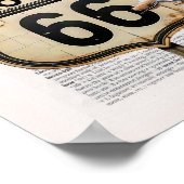 Amerikas Hauptstraße 66 Poster (Ecke)