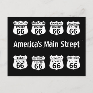 Amerikas Hauptstraße 66 Postkarte