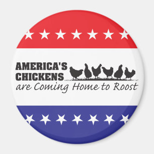 Amerikas Hühner kommen Zuhause nach Roost Magnet