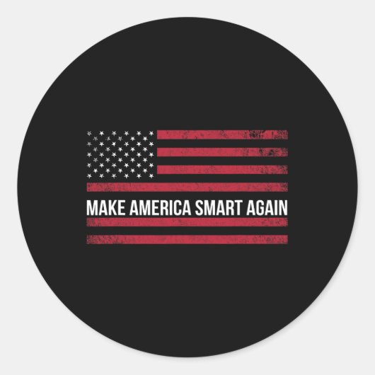 Amerikas Intelligenz wieder zum "Science März Eart Runder Aufkleber (Vorderseite)