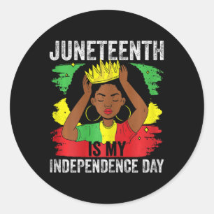 Amerikas Juneteent ist mein Unabhängigkeitstag 3 Runder Aufkleber