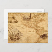 Amerikas Karte Vintag (Vorne/Hinten)