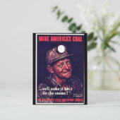 Amerikas Kohle Postkarte (Stehend Vorderseite)