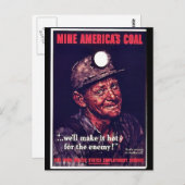 Amerikas Kohle Postkarte (Vorne/Hinten)