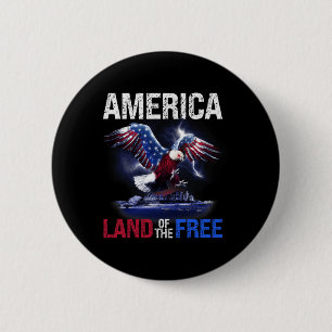 Amerikas Land der 4. Juli Unabhängigkeit Button