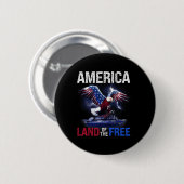 Amerikas Land der 4. Juli Unabhängigkeit Button (Vorne & Hinten)