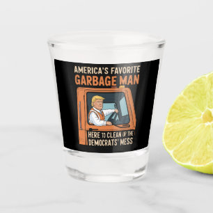 Amerikas Lieblings-Müllmann Trump 45 47 USA Schnapsglas