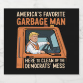 Amerikas Lieblingsgarbage Man Trump 45 47 USA Bierflaschenetikett (Einzelnes Label)