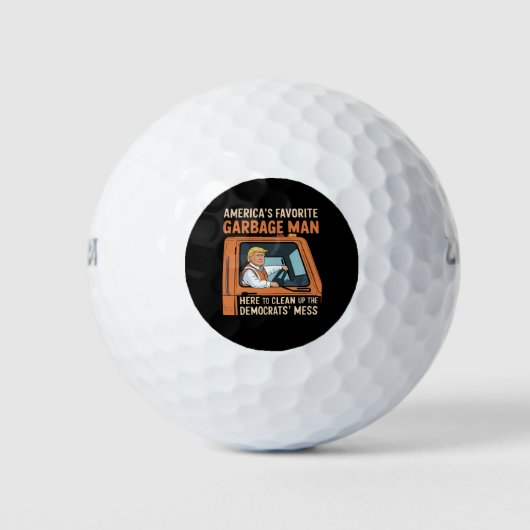 Amerikas Lieblingsgarbage Man Trump 45 47 USA Golfball (Vorderseite)
