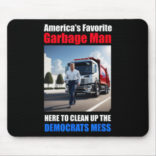 Amerikas Lieblingsgarbyge-Mann hier zum Reinigen Mousepad