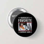 Amerikas Lieblingsgarge Man Funny Trump Garge Tru Button (Vorne & Hinten)