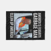 Amerikas liebster Gargenmann säubert Amerika. Fleecedecke (Vorderseite (Horizontal))