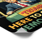 Amerikas liebster Gargenmann Trump fährt in Garge Poster (Ecke)