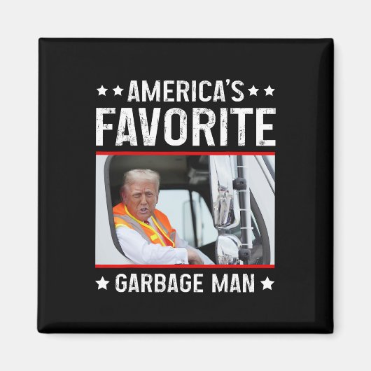Amerikas liebster Müllmann Funny Trump Müll Magnet (Vorne)