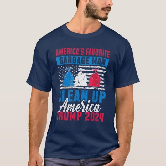 Amerikas liebster Müllmann säubert Amerika T-Shirt (Vorderseite)