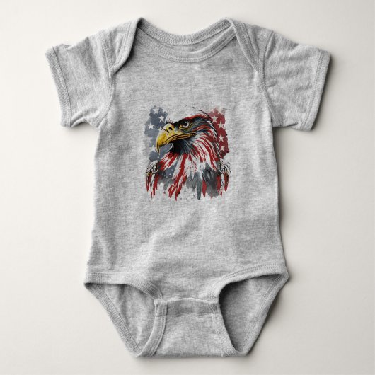 Amerikas majestätischer Adler Baby Strampler (Vorderseite)