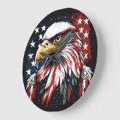 Amerikas majestätischer Adler Große Wanduhr (Winkel)