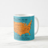 Amerikas National Parks Map Kaffeetasse (VorderseiteRechts)