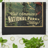 Amerikas Nationalparks Küchentuch (Gefaltet)