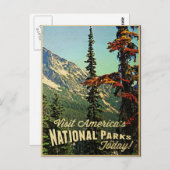 Amerikas Nationalparks Postkarte (Vorne/Hinten)