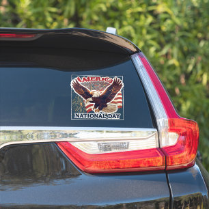 Amerikas Nationaltag für Adleradler Aufkleber