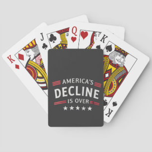 Amerikas Niedergang ist über dem goldenen Zeitalte Spielkarten