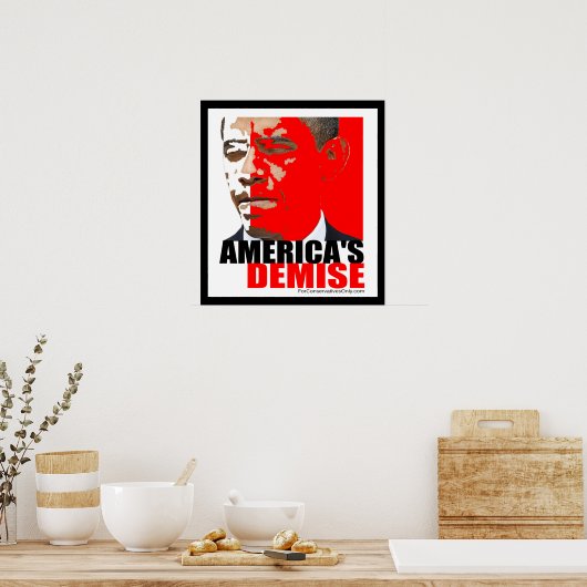 "Amerikas Niedergang" Poster (Küche)