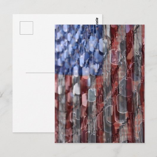Amerikas Opfer Postkarte (Vorne/Hinten)