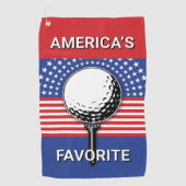 Amerikas Patriotisches Golfdesign Golfhandtuch (Vorderseite)