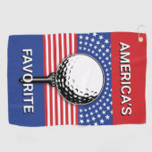 Amerikas Patriotisches Golfdesign Golfhandtuch (Horizontal)