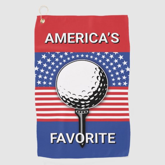 Amerikas Patriotisches Golfdesign Golfhandtuch (Vorderseite)