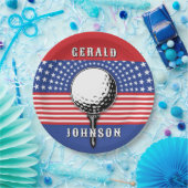 Amerikas Patriotisches Golfdesign Pappteller (Party)