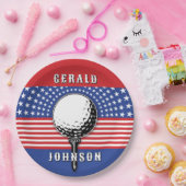 Amerikas Patriotisches Golfdesign Pappteller (Party)