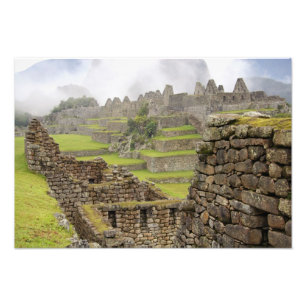 Amerikas, Peru, Machu Picchu. Die alte Fotodruck