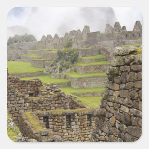 Amerikas, Peru, Machu Picchu. Die antike Quadratischer Aufkleber