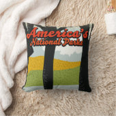 Amerikas Poster für Nationalparks Kissen (Decke)
