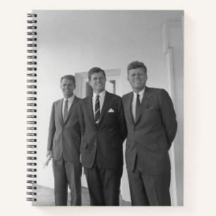 Amerikas Präsident John Kennedy und Brüder, Camelo Notizblock