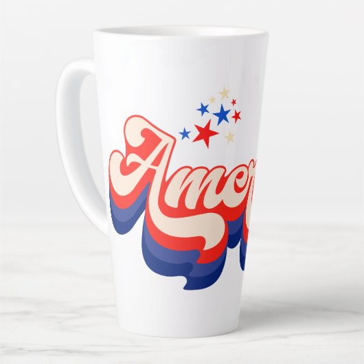 Amerikas Retro Stars Milchtasse (Linke Ecke)