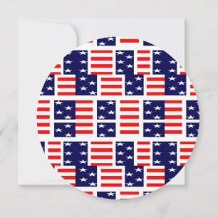 Amerikas Rot-Blau-Einladung Circle Einladung
