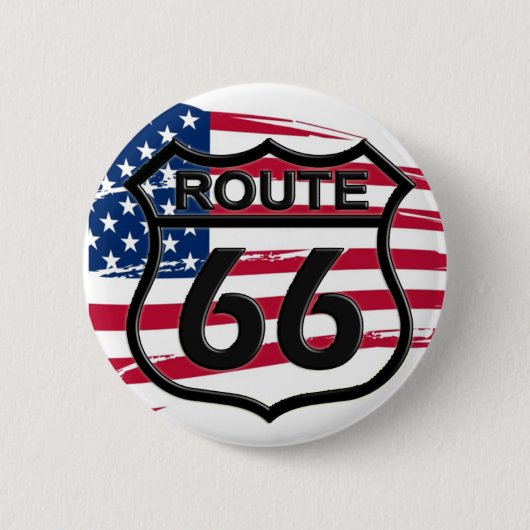 Amerikas Route 66 Button (Vorderseite)