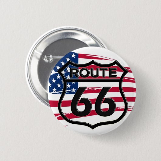 Amerikas Route 66 Button (Vorne & Hinten)