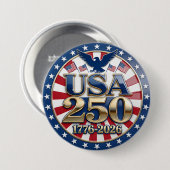 Amerikas Semiquincentennial 1776-2026 USA 250 Button (Vorne & Hinten)