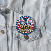 Amerikas Semiquincentennial 1776-2026 USA 250 Button (Beispiel)