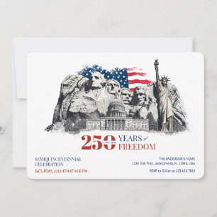 Amerikas Semiquincentennial 250 Jahre Freiheit Einladung