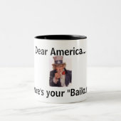 Amerikas Sicherheitsleistungs-Tasse Zweifarbige Tasse (Mittel)