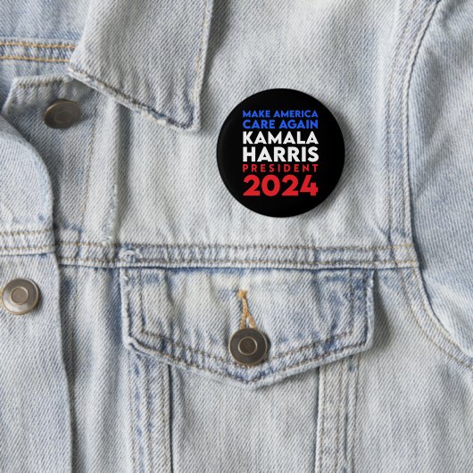 Amerikas Sorge um Harris Präsident 2024 Button (Beispiel)
